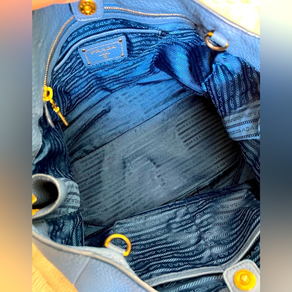 Prada BN2522 Vitello Daino Leather Cobalt - Picture 4 of 15